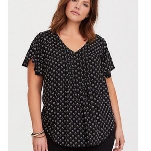 Torrid Printed Challis Blouse